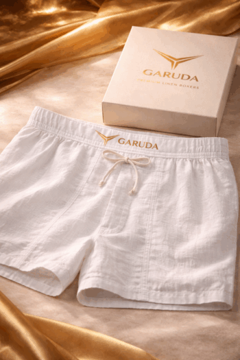 Luxurys White Linen Boxer for Men – Soft, Breathable & Comfortable Fit