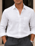 PURE LINEN 80 LEA Premium Men's Shirt – Ultra Fine Luxury Linen | Lightweight, Breathable & Elegant